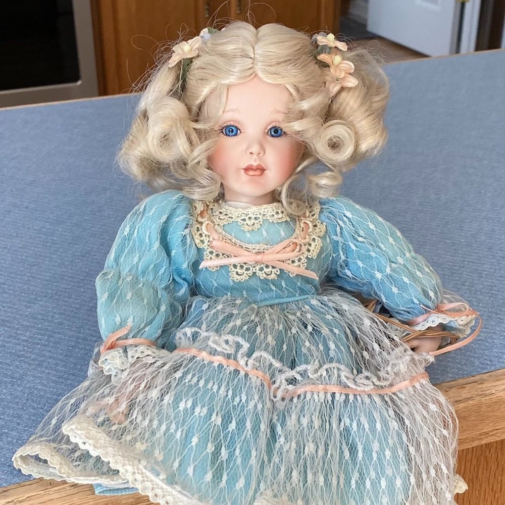 Porcelain girl sitting